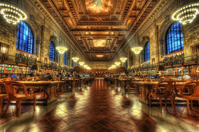 Grand Library Reading Room — Brown