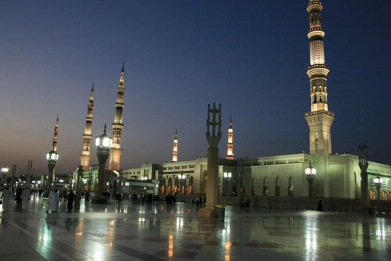 Grand Mosque at dusk
