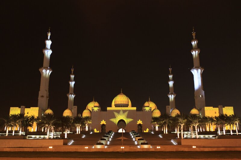 Grand Mosque at night