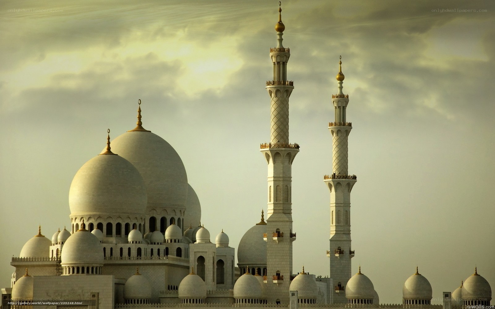 Grand Mosque with domes and minarets