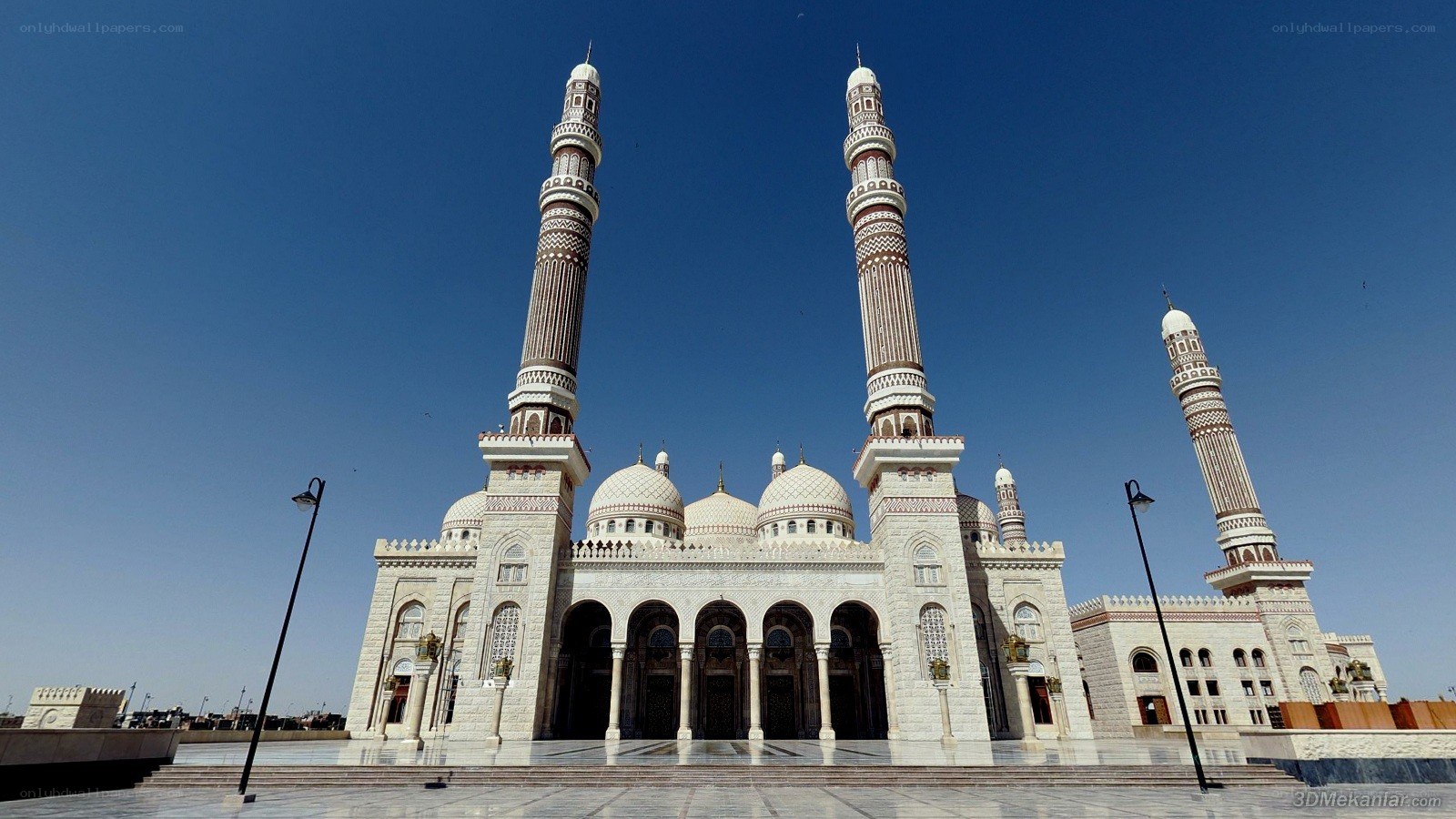 grand mosque with minarets