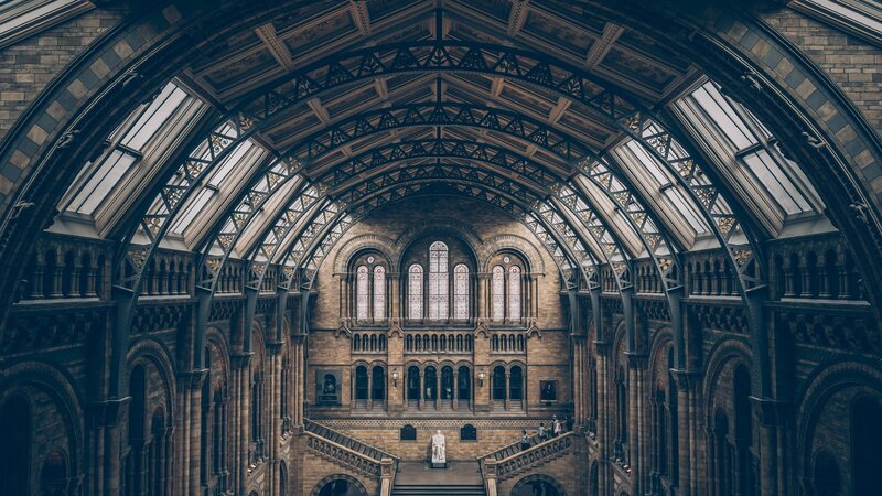Grand Museum Hall — Brown, Dramatic, Photograph
