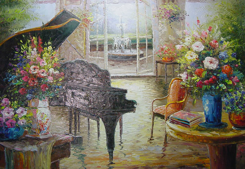 Grand Piano in Conservatory