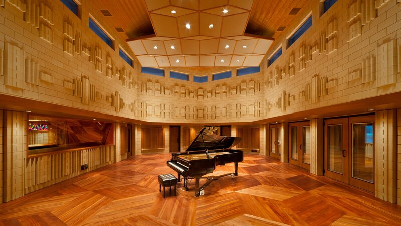 Grand Piano in Hall — Brown