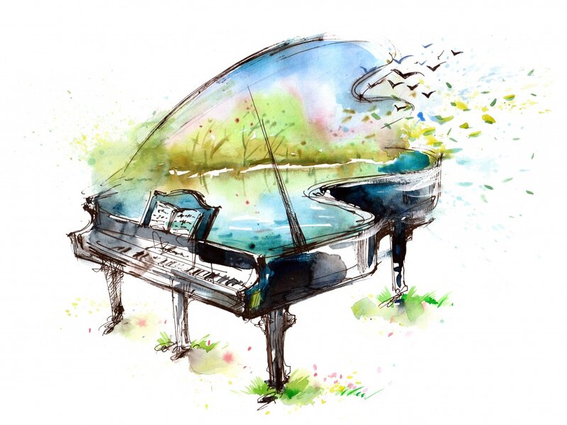 Grand Piano in Nature