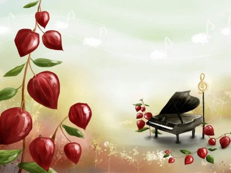 Grand Piano with Berries