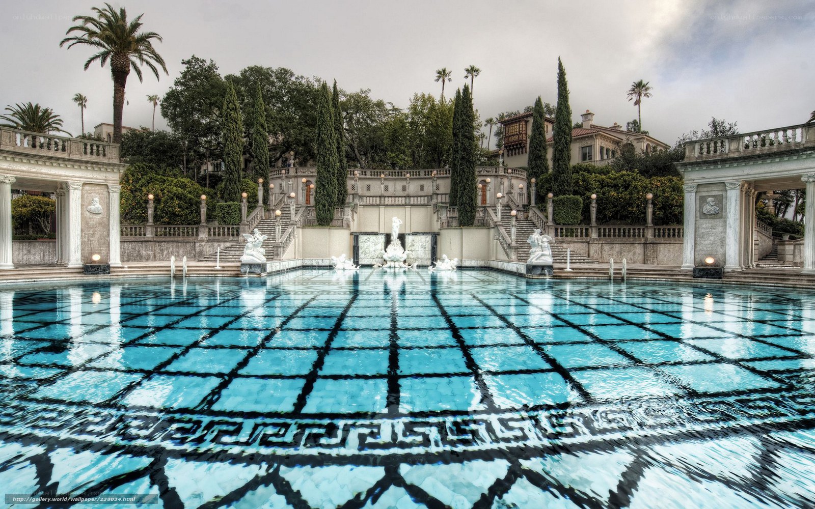 grand pool at a luxury estate