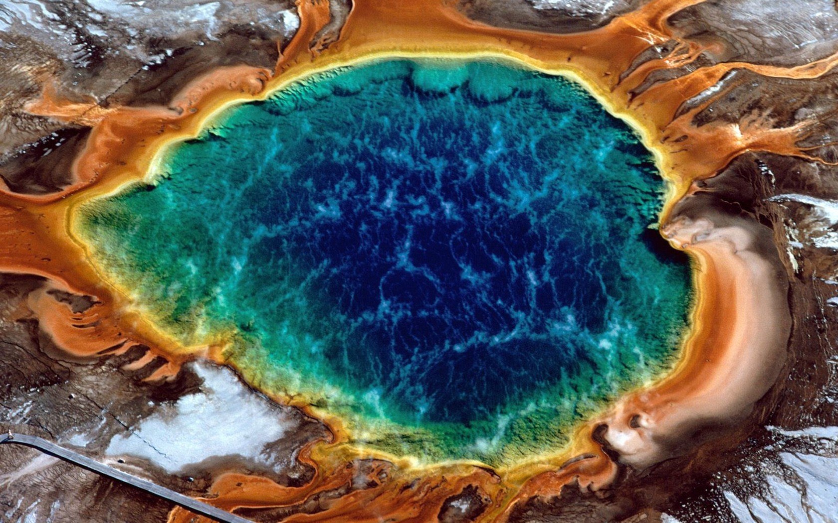 Grand Prismatic Spring aerial view