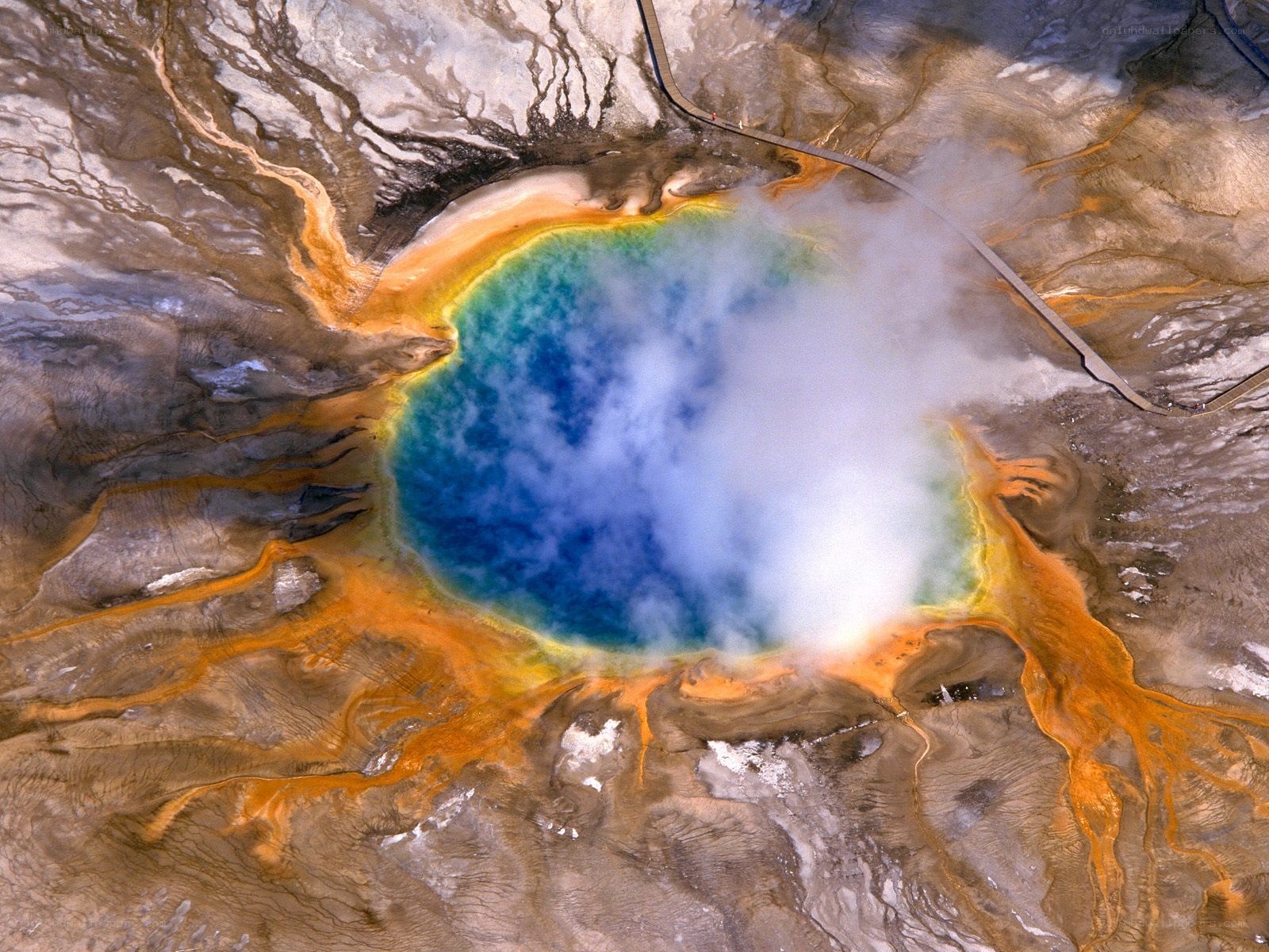Grand Prismatic Spring aerial view