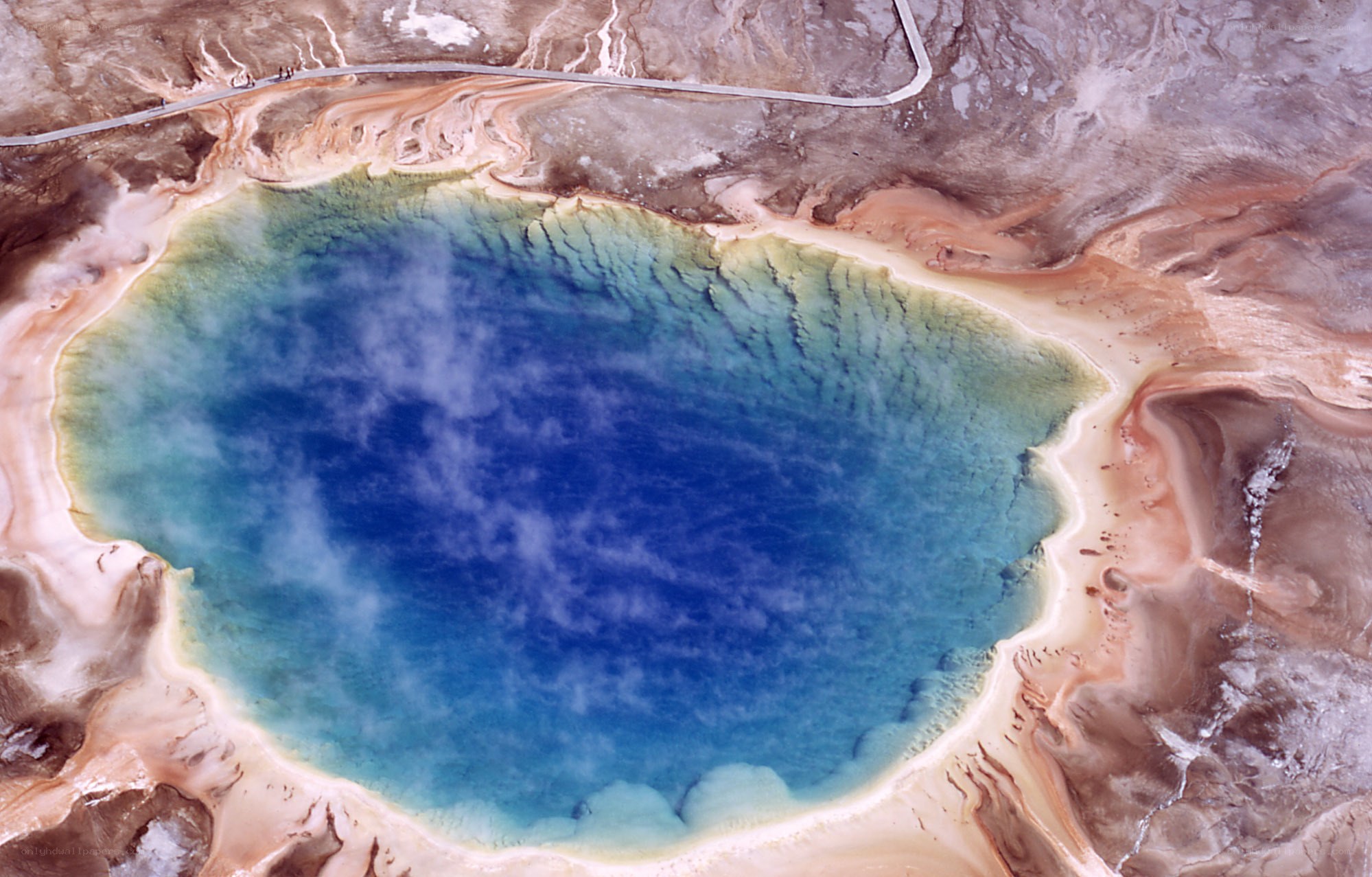 Grand Prismatic Spring aerial view