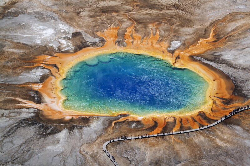 Grand Prismatic Spring — Blue, Dramatic, Afternoon, Photograph