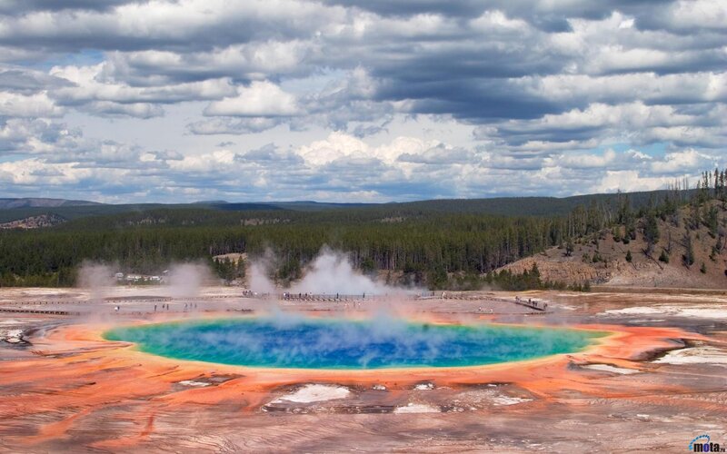 Grand Prismatic Spring — Blue, Dramatic, Afternoon