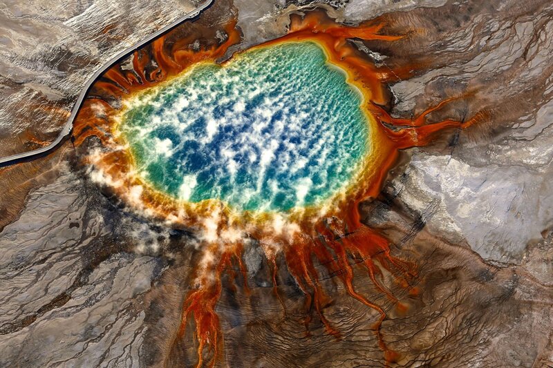 Grand Prismatic Spring — Blue, Dramatic, Photograph