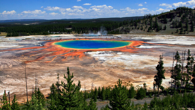 Grand Prismatic Spring — Blue, Serene, Afternoon
