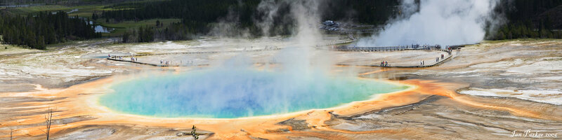 Grand Prismatic Spring panorama