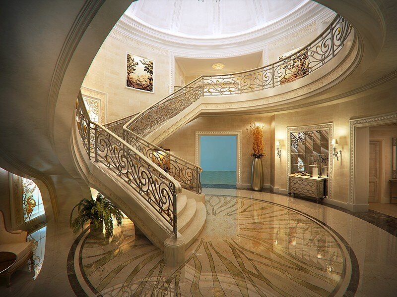 Grand Spiral Staircase — Beige