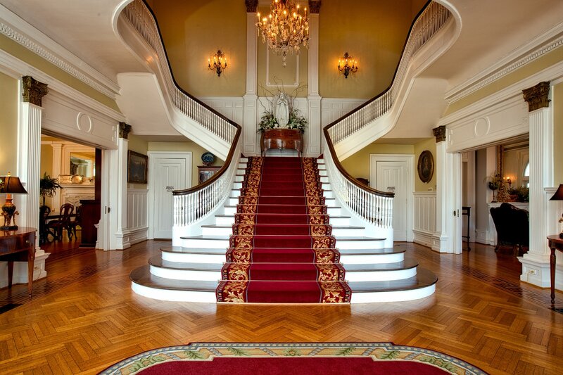 Grand Staircase Interior — Red, Formal