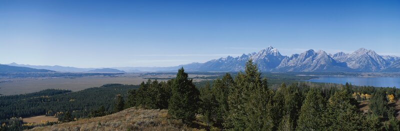 Grand Teton mountain range view