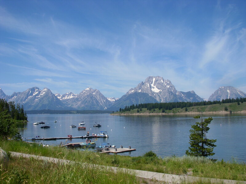 Grand Teton mountains and lake