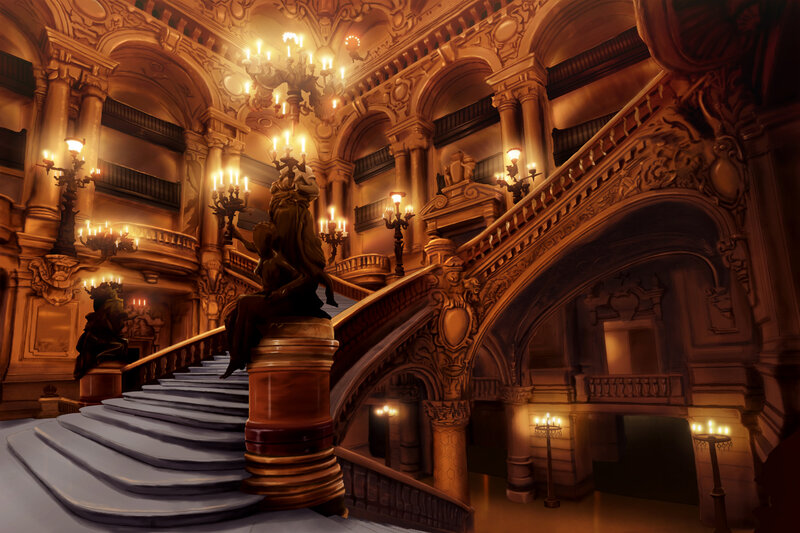 Grand theater staircase