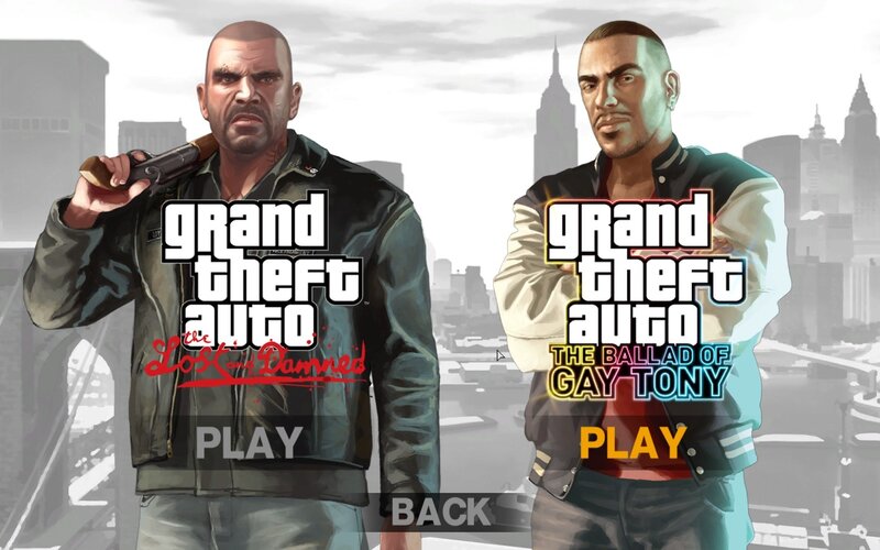 Grand Theft Auto game selection