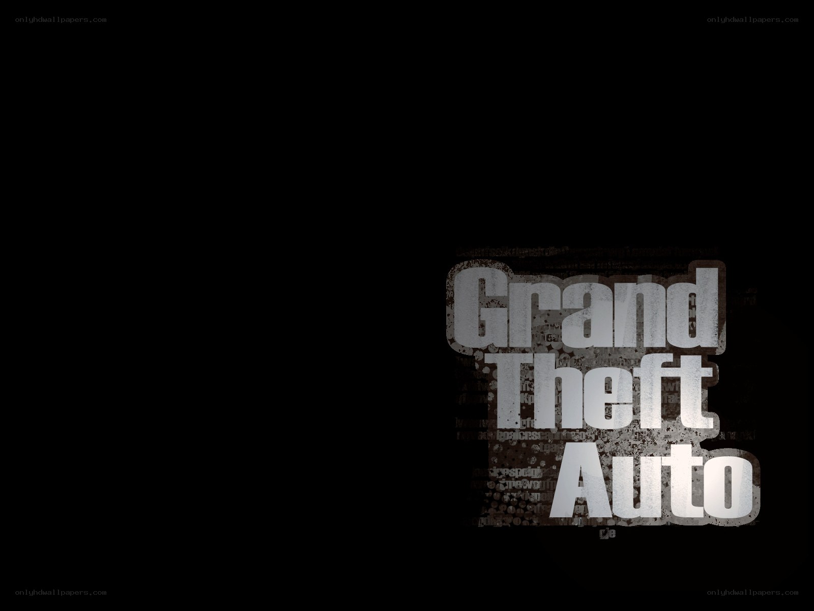 Grand Theft Auto logo on black