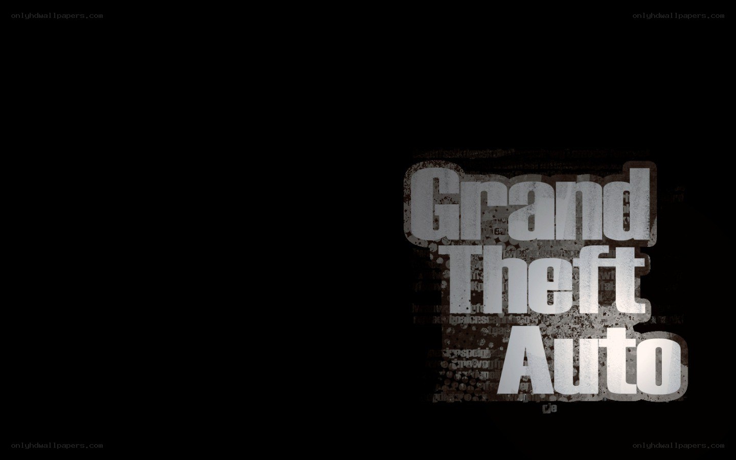 Grand Theft Auto logo on black