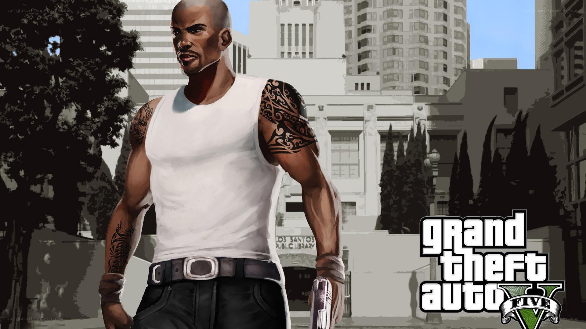Grand Theft Auto V character art