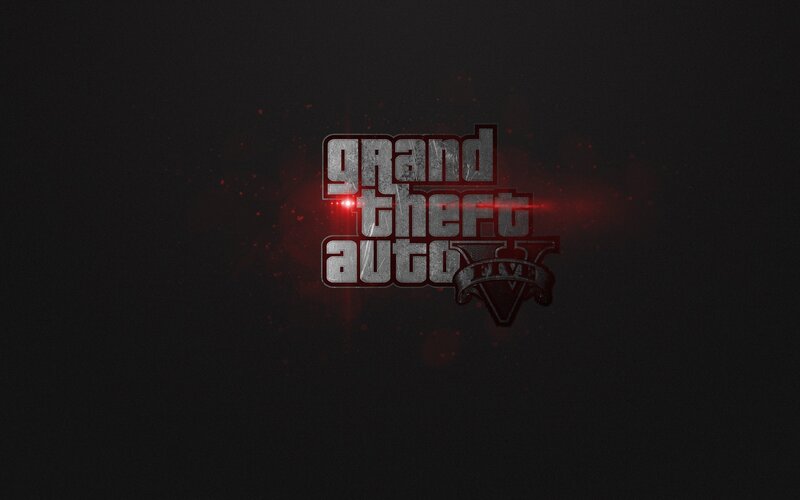 Grand Theft Auto V Logo — Black, Dark, Dramatic