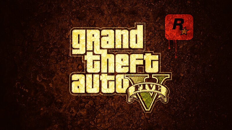 Grand Theft Auto V Logo — Brown, Dark