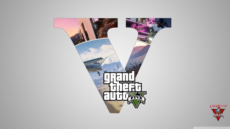 Grand Theft Auto V Logo — Gray