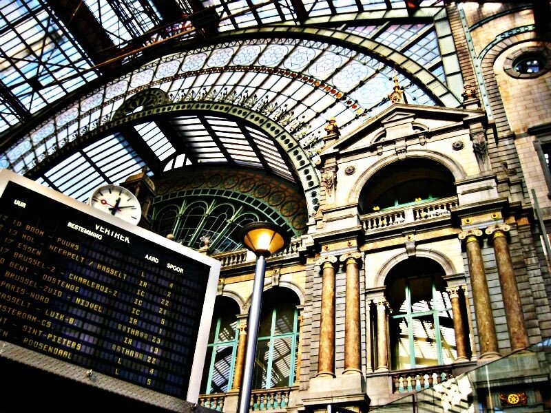 Grand train station interior