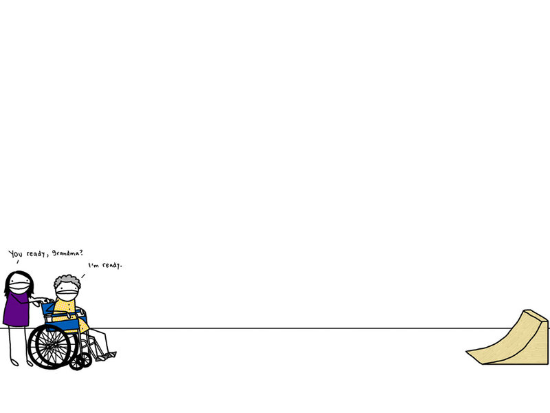 Grandma in a wheelchair