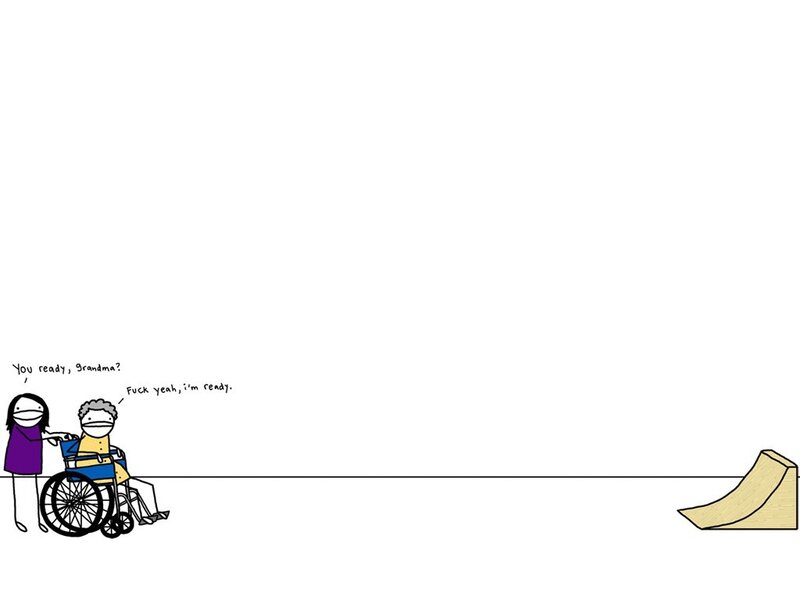 Grandma in a wheelchair