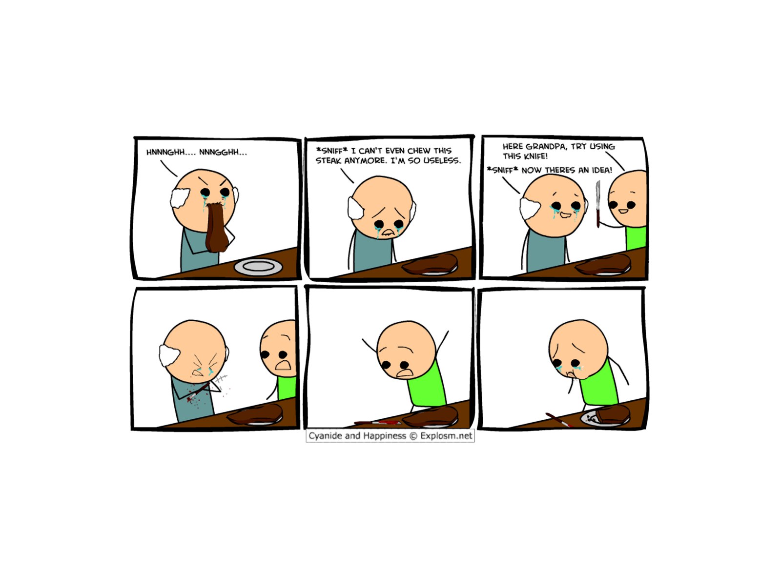 Grandpa's Steak Struggle