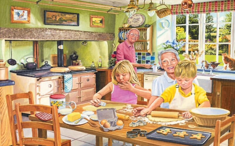 Grandparents Baking with Children
