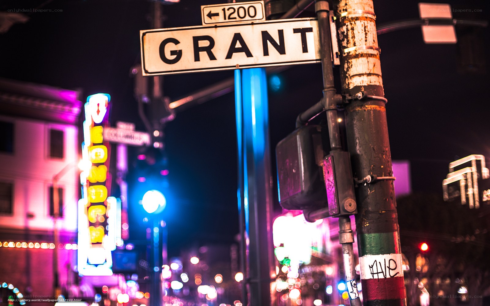 Grant Street at night