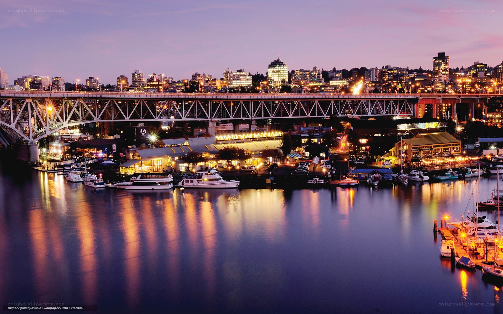 Granville Island at dusk