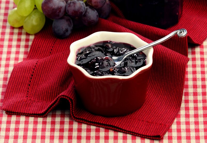 Grape Jam in a Bowl