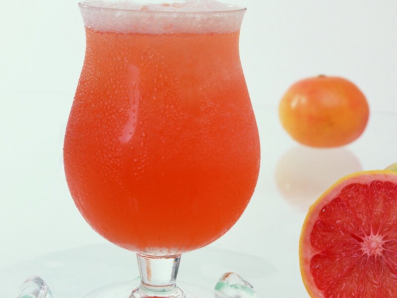 grapefruit drink with fruit