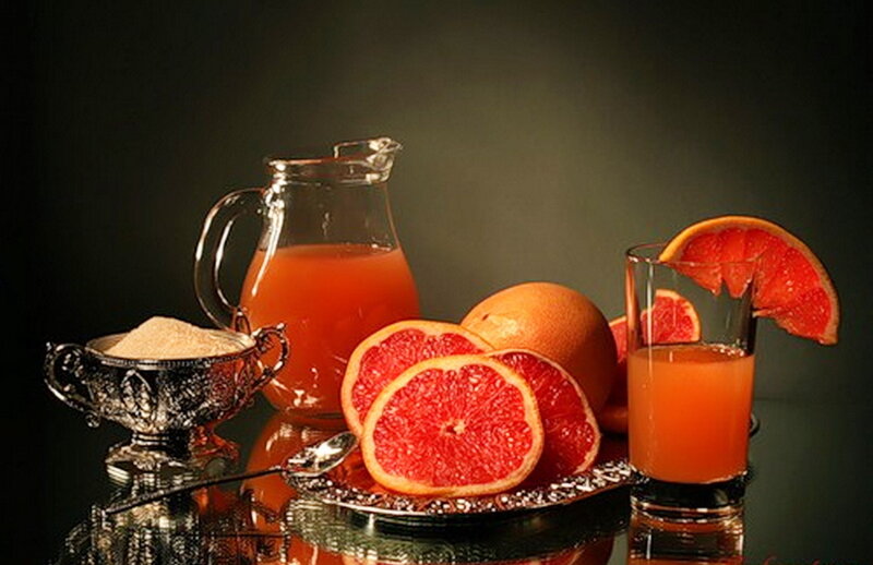 grapefruit juice setup