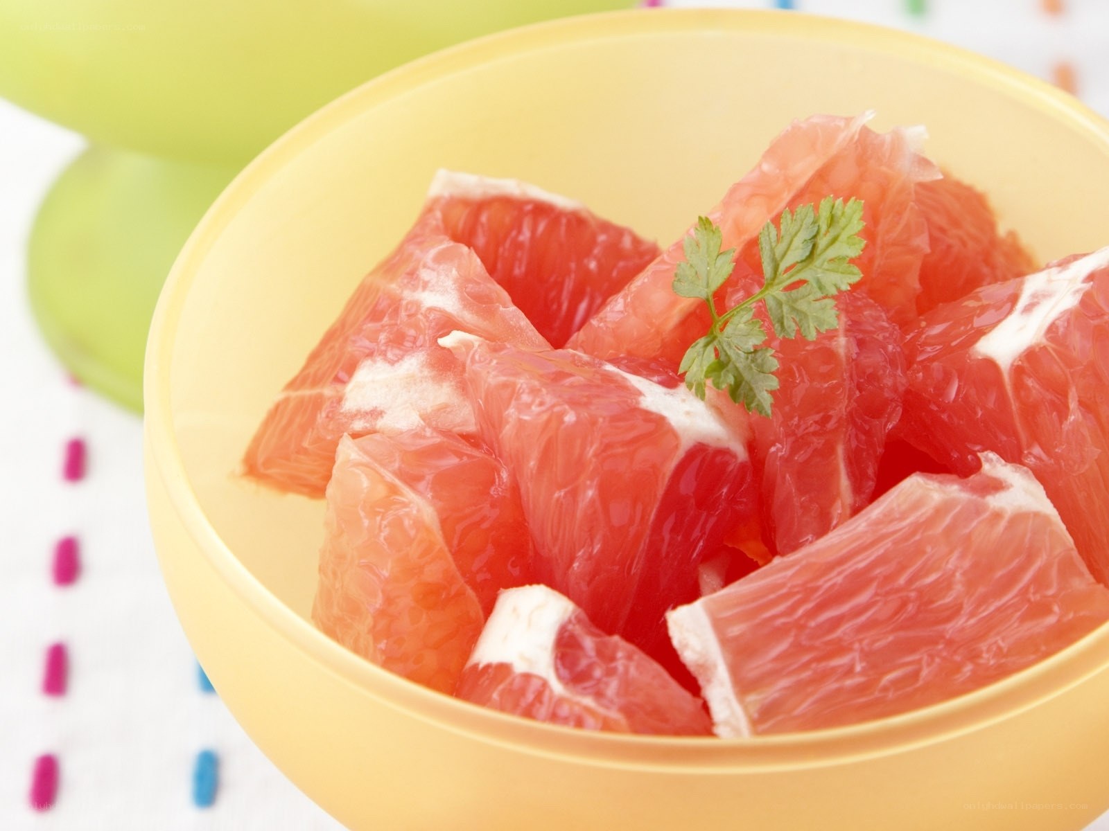 grapefruit segments in a bowl