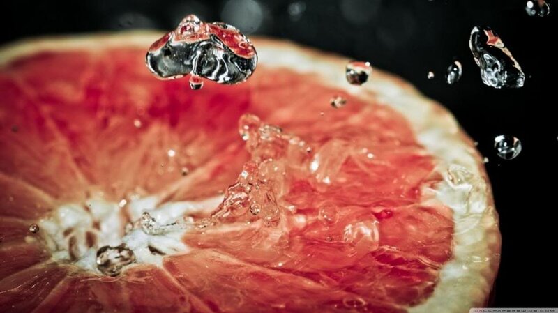 Grapefruit Slice with Water