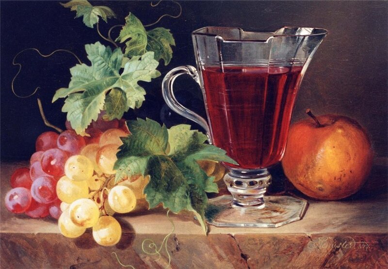 Grapes and Apple
