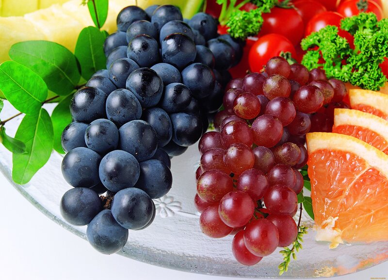Grapes and Fruit Platter — Green, Fresh