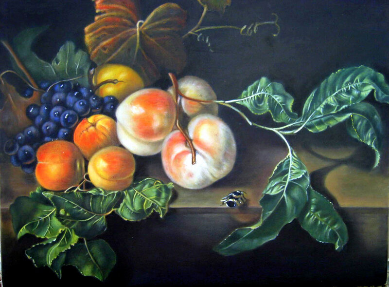Grapes and Peaches — Green