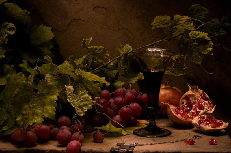 Grapes and Pomegranate