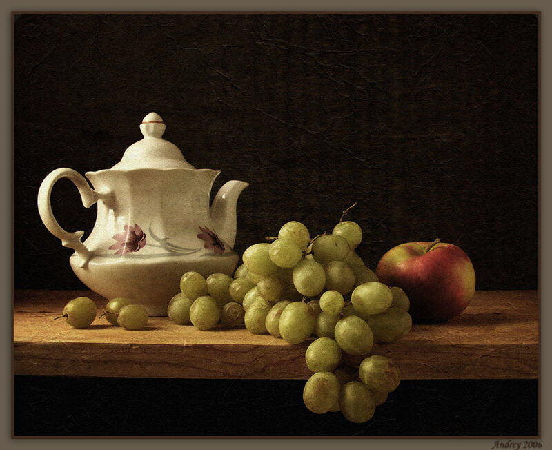 Grapes and Teapot