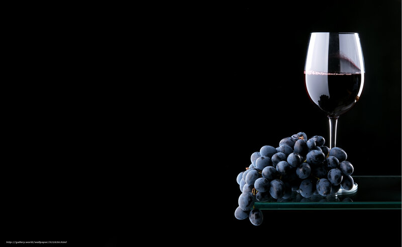 grapes and wine glass