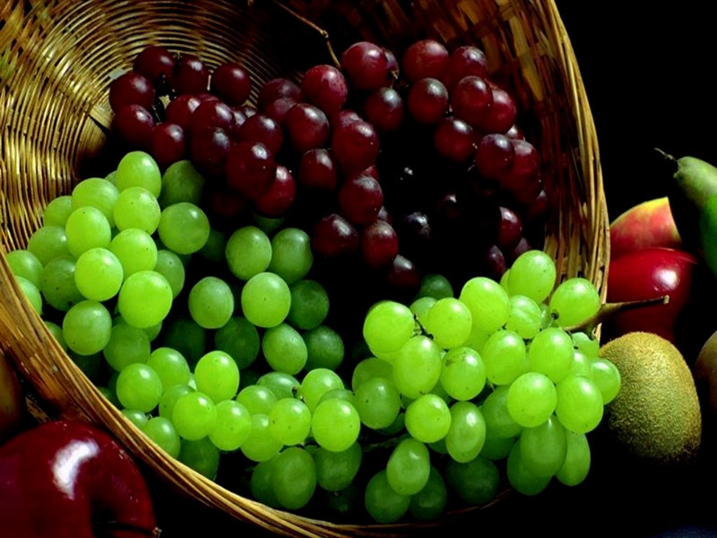 grapes in a basket